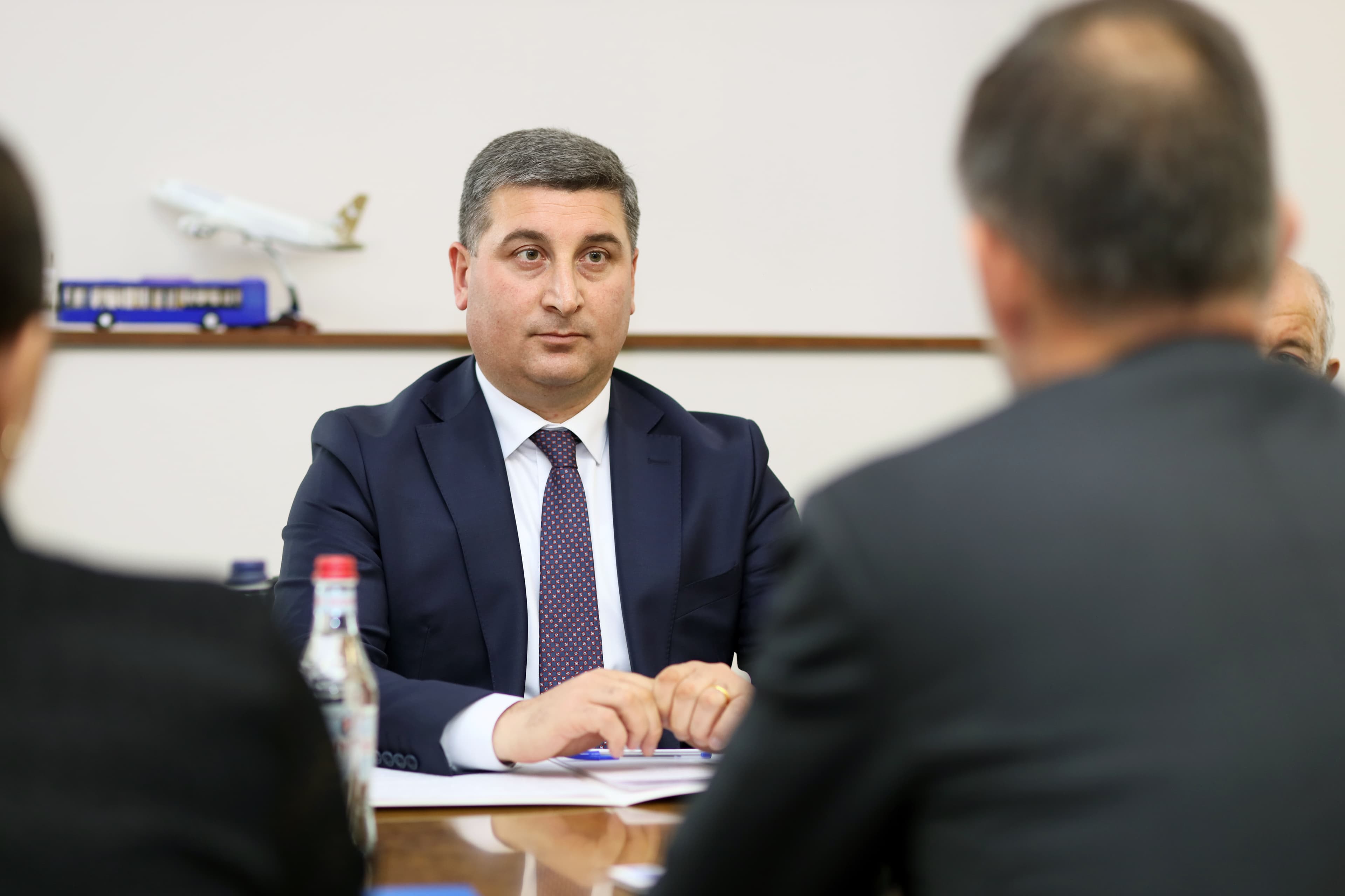 ՀՀ ՏԿԵ նախարար Գնել Սանոսյանն ընդունել է Օդանավակայանների միջազգային խորհրդի եվրոպական տարածաշրջանի (ACI EUROPE) գլխավոր տնօրեն Օլիվյե Յանկովեցի գլխավորած պատվիրակությանը